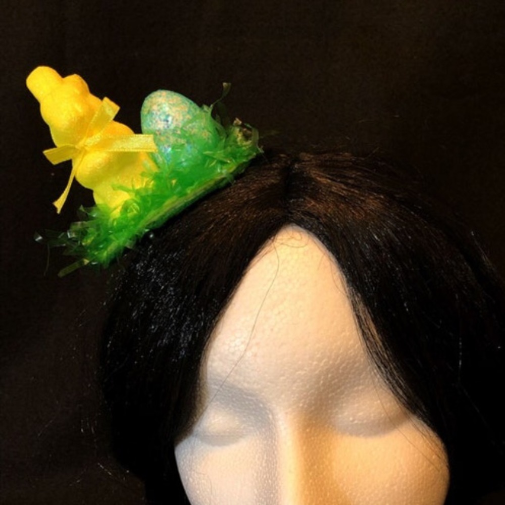 Yellow Bunny and Blue Egg Easter Fascinator